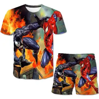 Bērnu Tērps, Tērpi Komplekts T-krekls, Bikses divdaļīgs Kostīms Īsām Piedurknēm 3D Drukas Baby Boy Meitene Bērniem Vasaras Top Apģērbs + Bikses
