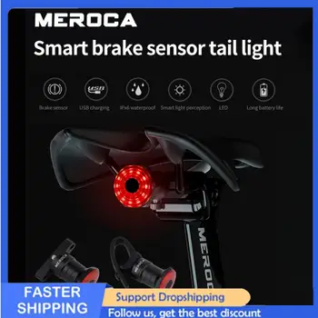 MEROCA WR15 Velosipēdu Aizmugurējie Lukturi Inteliģentas Sensors Bremžu COB LED Gaismas Velosipēdu USB Uzlādes IPX6 Ūdensizturīgs Velosipēdu Piederumi