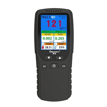 9 1 Gaisa Kvalitātes Monitors, Iekštelpu Āra PM2.5, PM1.0, PM10, HCHO, Detector Tester Temperatūras un Mitruma Sensors