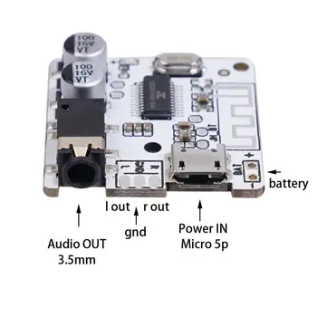 Bluetooth saderīgu JL6925A 3.5 mm DIY Automašīnas Bluetooth Audio Uztvērēju WAV+APE+FLAC+MP3 Lossless Dekodēšanas Stereo Mūzikas Jauda