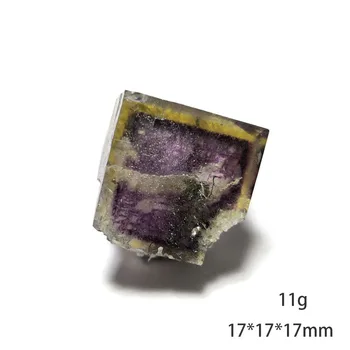 11g B4-2 Dabisko Slīpumu, Violeta Logu Fluorite Arsenopyrite Minerālu Kristālu Parauga Mājas Apdare No Iekšējās Mongolijas
