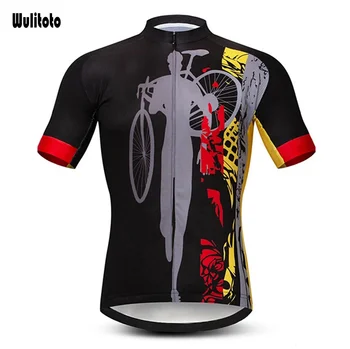 Velo apģērbs velosipēdu velosipēdu īsām piedurknēm MTB elpojošs sporta krekls ar Velosipēdu Jersey Vīriešiem