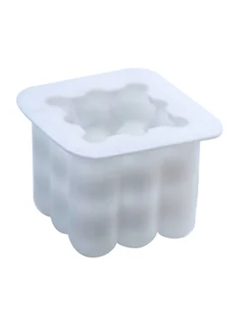 1 Gab Bumbu Formas Cept Pārtikas Pakāpes Pelējuma rubika Kūka Sveces Roku Ziepes Pelējuma Cube universālas Stereo Silikona Putas, Pelējuma