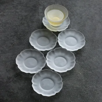 WIZAMONY rokām darināti stikla tējas tase paklāja siltumu, izturīgs un anti-plaucēšana Mengsha sadzīves kausa turētājs tējas ceremoniju piederumi
