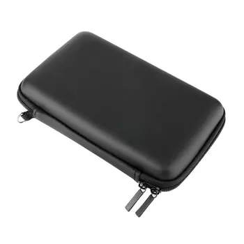 Cool Black EVA Ādas Veikt Cietā Lietā Bag Maisiņš 18.5 x 11 x 4.5 cm Nintend 3DS LL ar Siksnu Spēļu Accessaries