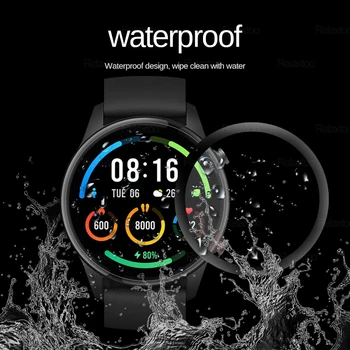 Smart Watch Gadījumā + Aizsargājošu Plēvi, Lai Xiaomi Mi Skatīties Krāsu, Sporta Izdevums Triecienizturīgs Bufera TPU Segtu Smartwatch Piederumi