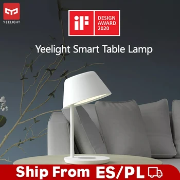 Yeelight YLCT03YL Smart Tālvadības pults Aptumšojami Galda Lampas 10W Bezvadu Uzlādes indikators Nakts Lampiņa Mājas Guļamistaba, Dzīvojamā Istaba