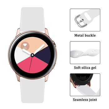 Rezerves Watchbands Samsung Galaxy Skatīties Active Smart Skatīties Silikona Joslas Krāsains Regulējams Sporta Siksna Vīriešiem Sievietēm