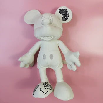2021New Disney Auduma lelle Mickey Mouse plīša rotaļlieta peluche melnā un baltā Mickey pildījumu ins rotaļlietas bērniem dāvanu lielā izmēra