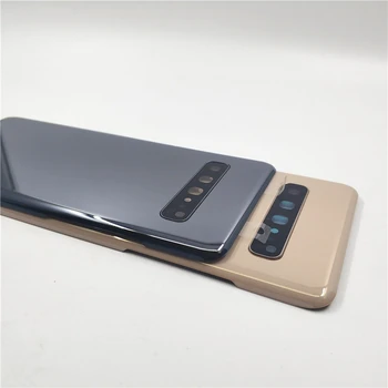 Jaunā Samsung Galaxy S10 5G G977 G977F 5G Versija Akumulatora vāciņu un Aizmugurējo vāciņu, Aizmugurējā Stikla Aizmugures Ar Kameras Objektīvs