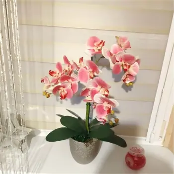 3D Reālā Touch Mājas Apdare Mākslīgo Ziedu Butterfly Orhideju, Mājas Kāzu DIY Viltus Orhideja