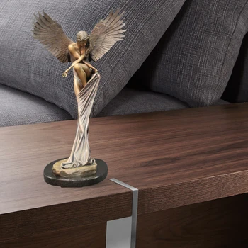 Peld Ziedu Eņģelis Sveķu Skulptūru Dekorēšanai 22.5*16*16cm Eņģelis Izpirkšanas Spārniem Dieviete grieķu Mitoloģijā Mākslas Rotājumu Bronzas