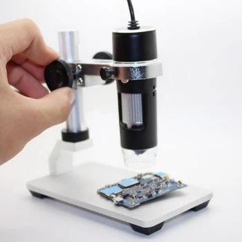 Mikroskopa Alumīnija Sakausējuma Veidošanas Samazinot Posmā AUGŠU, uz Leju, Atbalsta Galda Stends, USB Digitālais Mikroskops