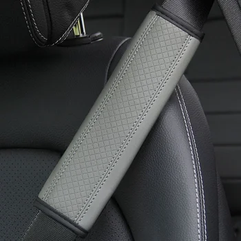 Ādas 1 Gab. automašīnas drošības jostas ietilpst pleca izvēle komfortam elpošanas pad polsterētas siksnas ar polsterējumu automašīnas salona piederumi