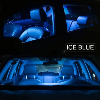 17pcs Balts Canbus LED Auto Spuldzes Interjera Kartes Dome, Gaismas Pakete Komplekts Volkswagen VW Sharan 7N 2011-2018 Licences numura zīmes Lukturi