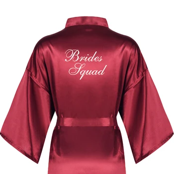 Jaunu un seksīgu bordo īss peldmētelis līgava satīna zīda tērpu tumši sarkans sieviešu kāzu svinības līdz 2020. līgavas squad komandas līgavas tērpu