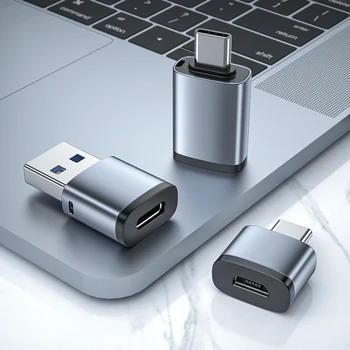 USB 3.0 Tipa C OTG Adapteri USB Vīriešu Micro USB C Tipa Sieviešu Pārveidotājs Macbook Xiaomi Samsung S10 S20 USBC OTG Savienotājs