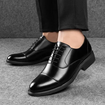 6 CM Augstumā Palielināt Vīriešu Puses Uzņēmumu Kurpes Četri Gadalaiki Vīriešu Kāzu Oxford Mens Lifts Sneaker