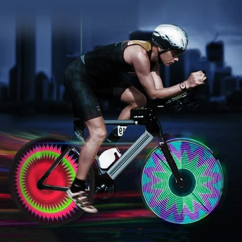 64/LED RGB Bike Velosipēdu Gaismas Krāsains Riteņu Runāja Gaismas Smart Plānošanas DIY APP Kontroli, Velo Lampas luz bicicleta