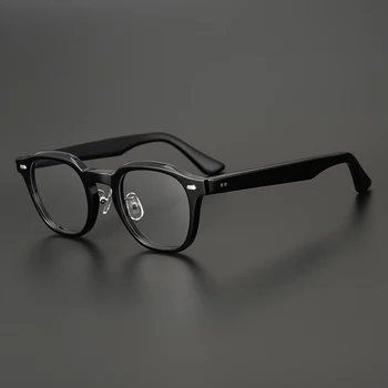 Vintage Laukumā Acetāts Recepšu Brilles Vīrieši Sievietes Optisko Tuvredzība Brilles Rāmis Luksusa Zīmolu Pārredzamu Briļļu KC-60