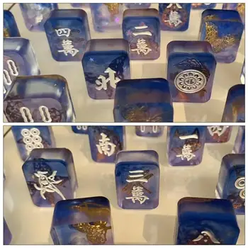 1PC Mahjong Amatniecības DIY Caurspīdīgs UV Epoksīda Sveķu Silikona Sveķu Veidnes REMONTDARBOS Pieņemšanas Piederumi Šokolādes Pelējumu, Pelējuma, Ziepēm
