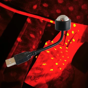 1 Gab. Cool Mini Auto USB Atmosfēru, Gaismas DJ RGB Krāsains Mūzikas Skaņas Indikators USB Tālruņa Mūzikas Vadības Burvju Gaismas