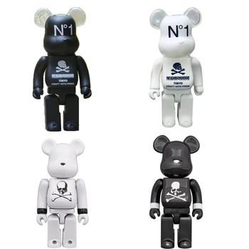 Bearbricklys Black&White 28cm 400% Sedz&bricklys Celtniecības Bloki Bear Rotaļlietas Anime Darbības Rādītāji Pop Krāsu Lelles Rotaļlietas Bērniem