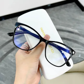 Ir 2021. Jaunu Modes Sieviešu Anti-Zila Gaisma Brilles Spuare Lielgabarīta Plastmasas Brilles Vīriešiem Klasiska Dizaina Brilles Rāmis