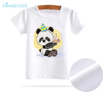 Mazulis Gudrs Panda Dzimšanas dienu Skaits Loku 1-9 T krekls Bērniem īsām piedurknēm Apģērbs Smieklīgi karikatūra Puse Top Dzīvnieku tshirt,ooo3085