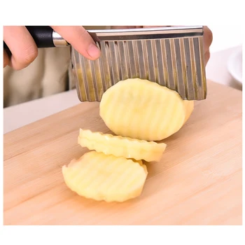 Piederumi Nerūsējošā Tērauda Kartupeļu Čipsi Pieņemšanas Peeler Kuteris Augu Virtuves Naži Viļņveida Griešanai virtuves piederumi, instrumenti,