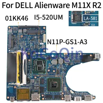 KoCoQin Portatīvo datoru mātesplati Par DELL Alienware M11X R2 I5-520UM Mainboard KN-01KK46 01KK46 LA-5812P N11P-GS1-A3 1G