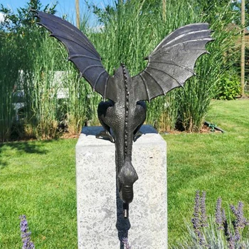Jaunā Stila Dārzs Pūķa Statuja Strūklaka Pūķis Rotājumu Sveķu Ūdens Iezīme Skulptūru Dārza Mājas Apdare Brīnišķīgi