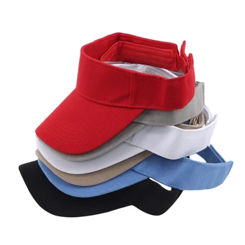 Teniss Caps Saule Sporta Hat Visor Vīriešiem, Sievietēm, Darbojas Pludmales Beisbola Cepurītes 6 Tīrtoņa Krāsu Vairumtirdzniecības Golfa Cepures