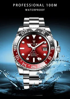 LIGE 6805 100M Ūdensizturīgs Vīriešu Luksusa Biznesa Automātisko, Mehāniskās rokas pulksteņi Gadījuma Sporta Kalendārs Vīriešu Skatīties Pulkstenis