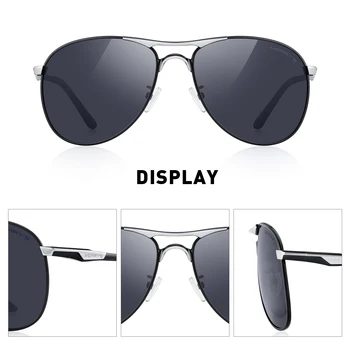 MERRYS DIZAINA Vīriešu Klasiskās Polarizētās Saulesbrilles, Vīriešu Alumīnija Izmēģinājuma Saulesbrilles Braukšanas Luksusa Toņos UV400 S8712G