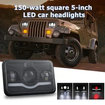 VODOOL 4x6 collu 150W LED Lukturu Hi-Lo Red DRL virzītas Gaismas hermētiskās par Chevrolet Automobiļu Kravas automašīnu SUV IP67 Waterproof Gaismas Josla Darbi Gaismas