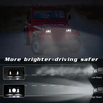 VODOOL 4x6 collu 150W LED Lukturu Hi-Lo Red DRL virzītas Gaismas hermētiskās par Chevrolet Automobiļu Kravas automašīnu SUV IP67 Waterproof Gaismas Josla Darbi Gaismas