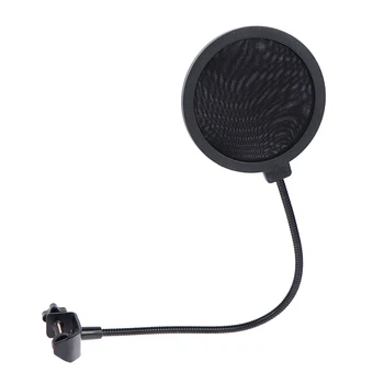 Dubultā Slāņa Studijas Mikrofons Elastīga, Vēja Ekrāna Skaņu filtrs Broadcast Karaoke Podkāstu Ierakstīšanas Piederumi