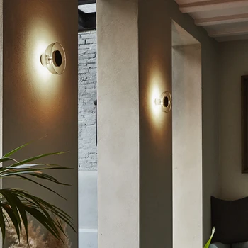Skandināvijas sienas gaismas Mūsdienu Minimālisma apdare, LED sienu lampas Dzīvojamā istaba, Guļamistaba, Ēdamistaba gultas stikla sienas lampas