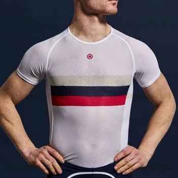 Ir 2021. Kluba Velosipēdu bāzes slānis, Balts riteņbraukšana apakšveļa Elpojošs acs auduma velosipēdu pamata krekls strato bāzes ciclistico ātri sauss
