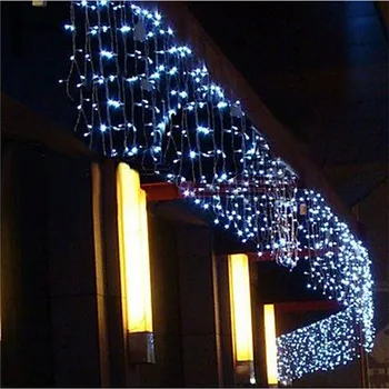 220V 5M Ziemassvētku LED Aizkaru Lāsteku Stīgu Gaismas Krituma 0.4 0.5 0.6 m Puse Dārza Skatuves Āra Jaunā Gada Pasaku Dekoratīvās Gaismas
