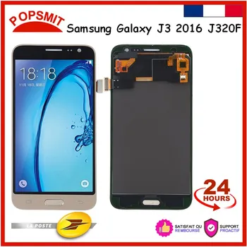 Samsung Galaxy J3 2016 J320F J320A J320M Touch Screen Digitizer LCD Displejs Montāža Rezerves Daļas