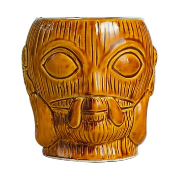 5 Stilā Keramikas Tiki Krūze 400 ml Hawaii Sejas Tiki Kauss ar Rokturi Statuja Tiki Kausa Akrobāts Vīna Kauss Alus Kokteilis Karavīrs Drinkware