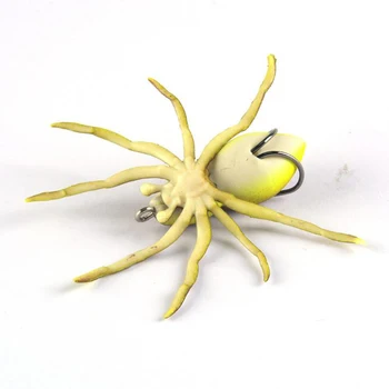 1gb Spider Mīkstās Ēsmas 8cm 7.g Simulācijas Lure Silikona Mākslīgā Softbait Lures Weedless Zvejas Vilinājums, ar Reālistisku Dizains
