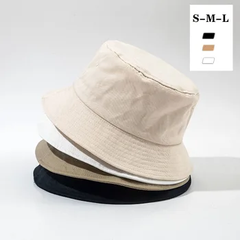 Plus / Mini Izmēra Spaini Cepures Sievietēm, Vīriešiem, Lielu Galvu Kokvilnas Panama Saule Zvejnieka Cepure Klp /S (54-56cm) /M (56-58cm) /L (58-60cm)