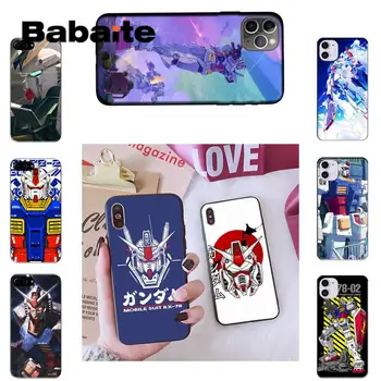 Babaite Rx-78-2 Gundam melnais Tālrunis Lietā Korpusa iPhone 8 7 6 6S Plus X XS MAX 5 5S SE XR 11 11pro promax 12 12Pro Promax