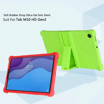 Silīcija Tabletes Lietā Lenovo Cilnes M10 HD Gen2 10.1 collu X306M X306F vienkrāsainu Aizsardzības Gadījumā Bērns Nometiet Pretestību Shell