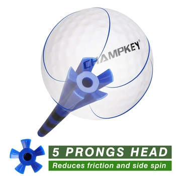 Champkey SDP Plus Golf Plastmasas Tees 83MM (75PCS/MAISS) | Samazina Berzi & Pusē Spin 5 Žuburs Golfa Tees