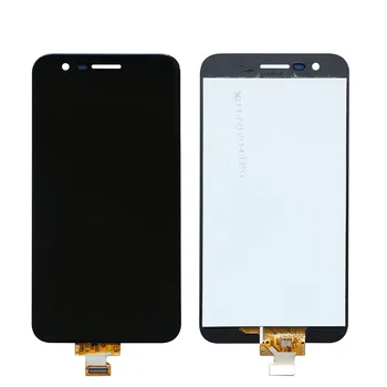 Par LG K10 2017 M250 M250N M250M M250DS LCD Displejs, Touch Screen Panelis Digitizer Montāža ar slīpā mala Rāmja LCD Rezerves Daļas