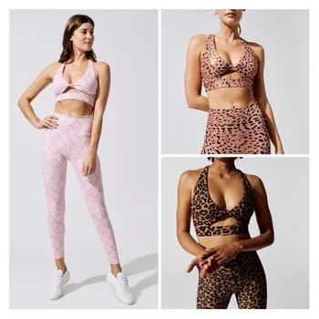Sexy Leopard Lēkt Tērpi Sievietēm Treniņu Kopumu Jogas Komplekts Sporta Uzstādīt Sieviešu Zeķes Sievietēm Izmantot Apģērbi Sievietēm Zeķes Sievietēm
